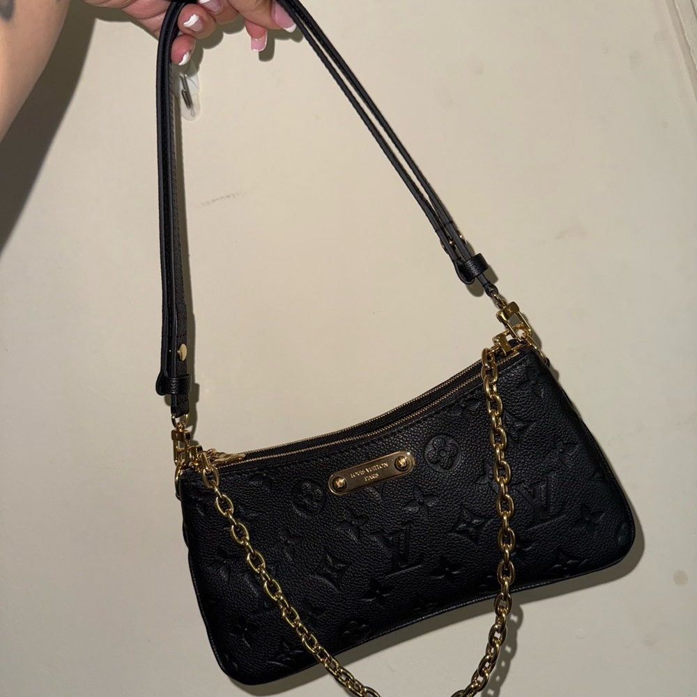 Louis Vuitton Black and Gold Quilted Shoulder Bag
